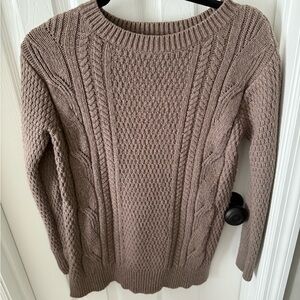 GAP Taupe Cable Knit Sweater